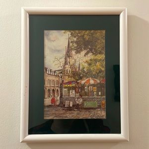 Vintage Framed K Eugelhardt New Orleans Scenic Print